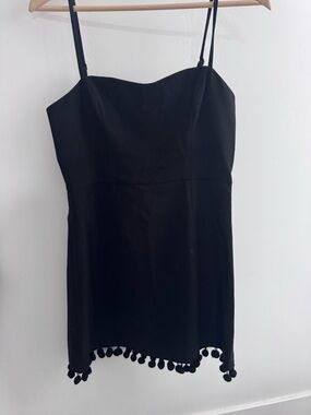 FRENCH CONNECTION Mini Dress with Pom Trim